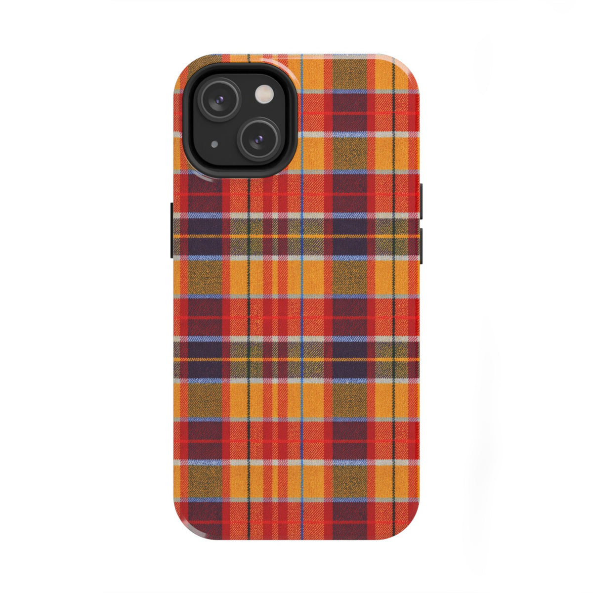 Autumn Plaid Tough Phone Case | Orange Red Yellow Plaid