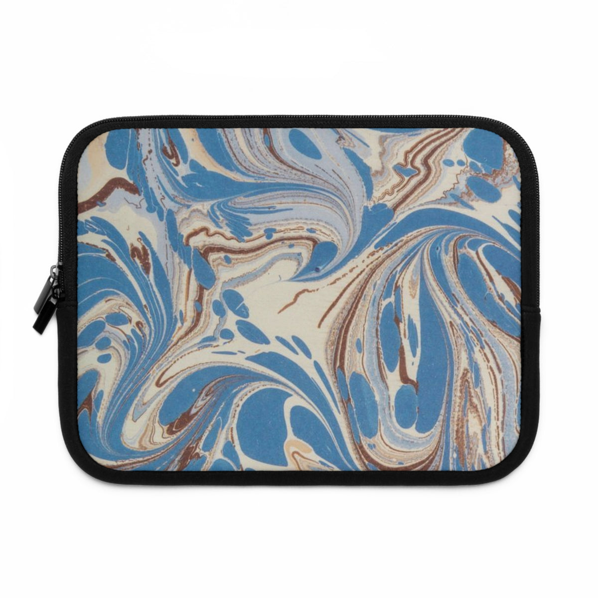 Blue Brown Marble Swirl Laptop Sleeve