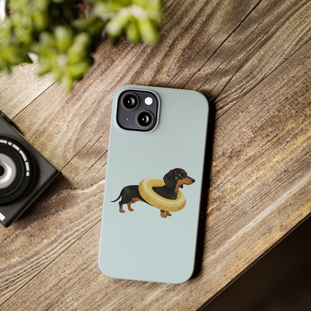 Slim Phone Cases - Cute Dog Dachshund Design, Protective Phone Covers, Fun Animal Art, Unique Gifts for Dog Lovers, Trendy Smartphone