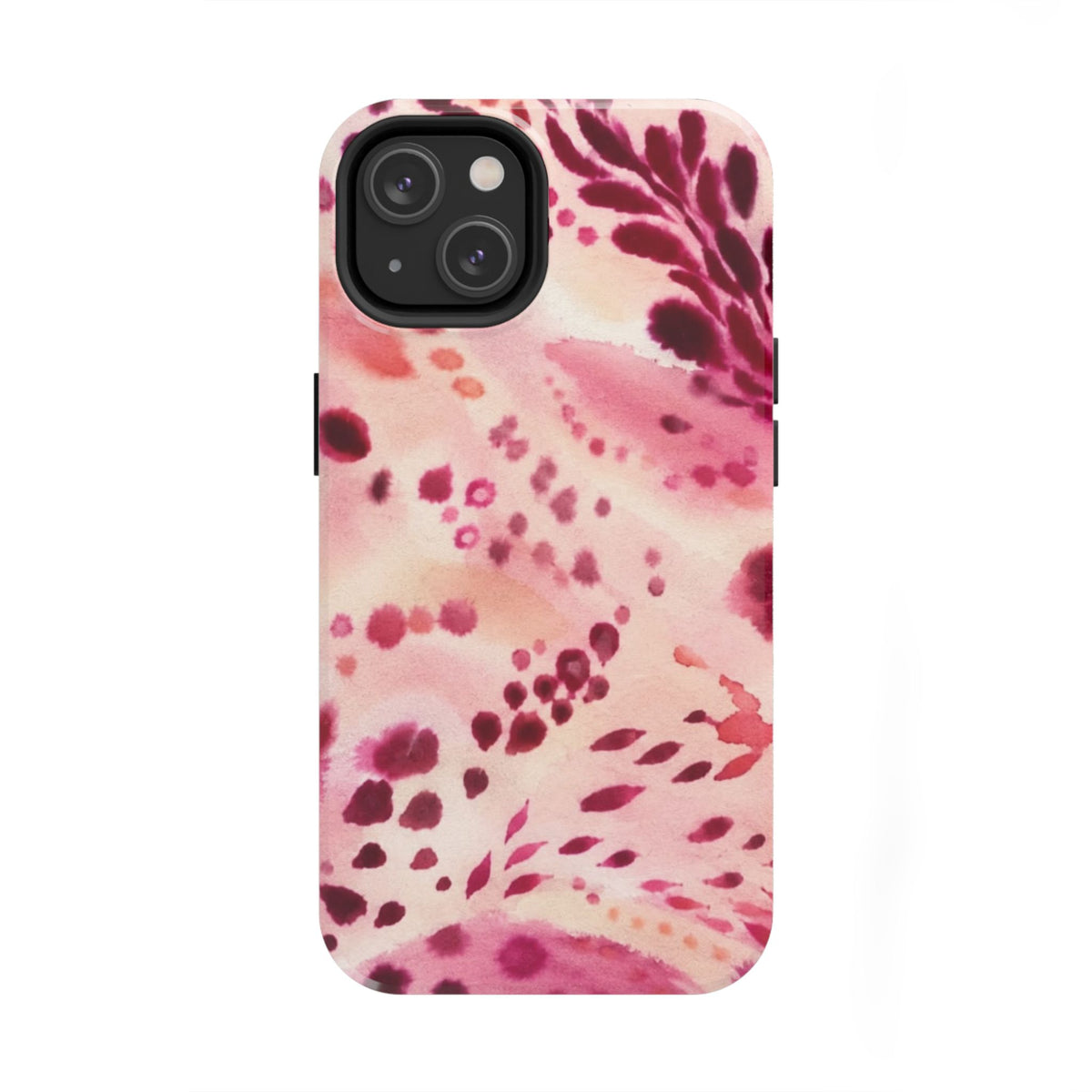 Pink Watercolor Floral Pattern phone case | Tough Phone Cases