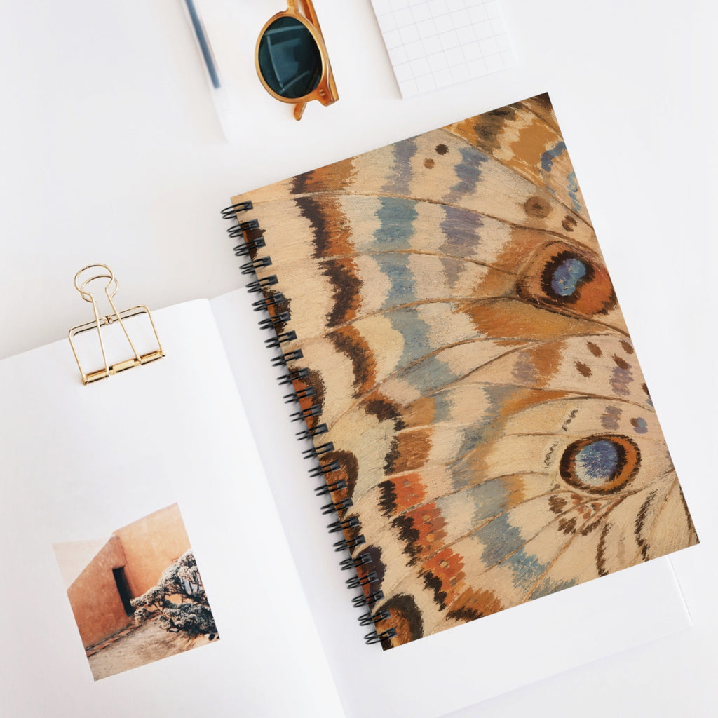 Vintage Butterfly Wing Ruled Notebook | Spiral Journal