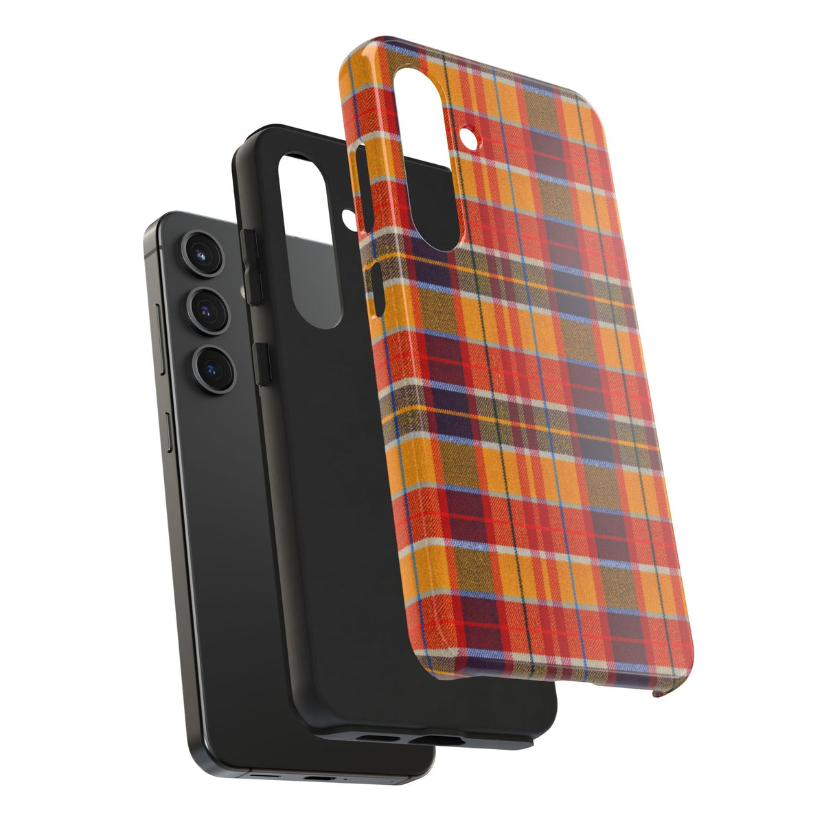 Autumn Plaid Tough Phone Case | Orange Red Yellow Plaid