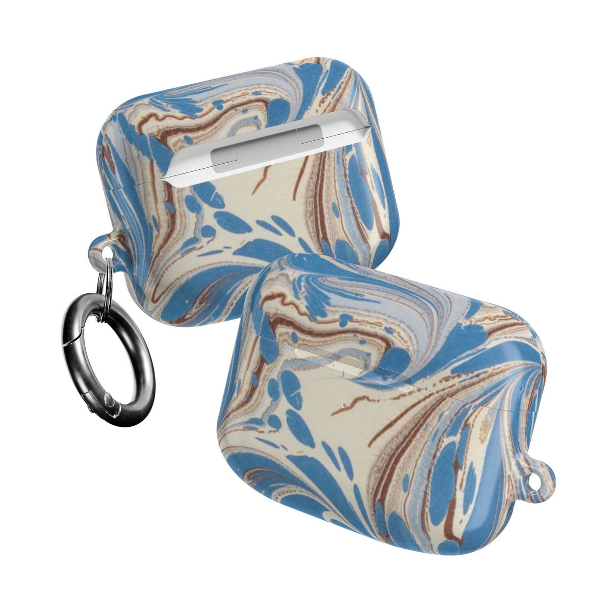 Blue Brown Marble AirPod Case