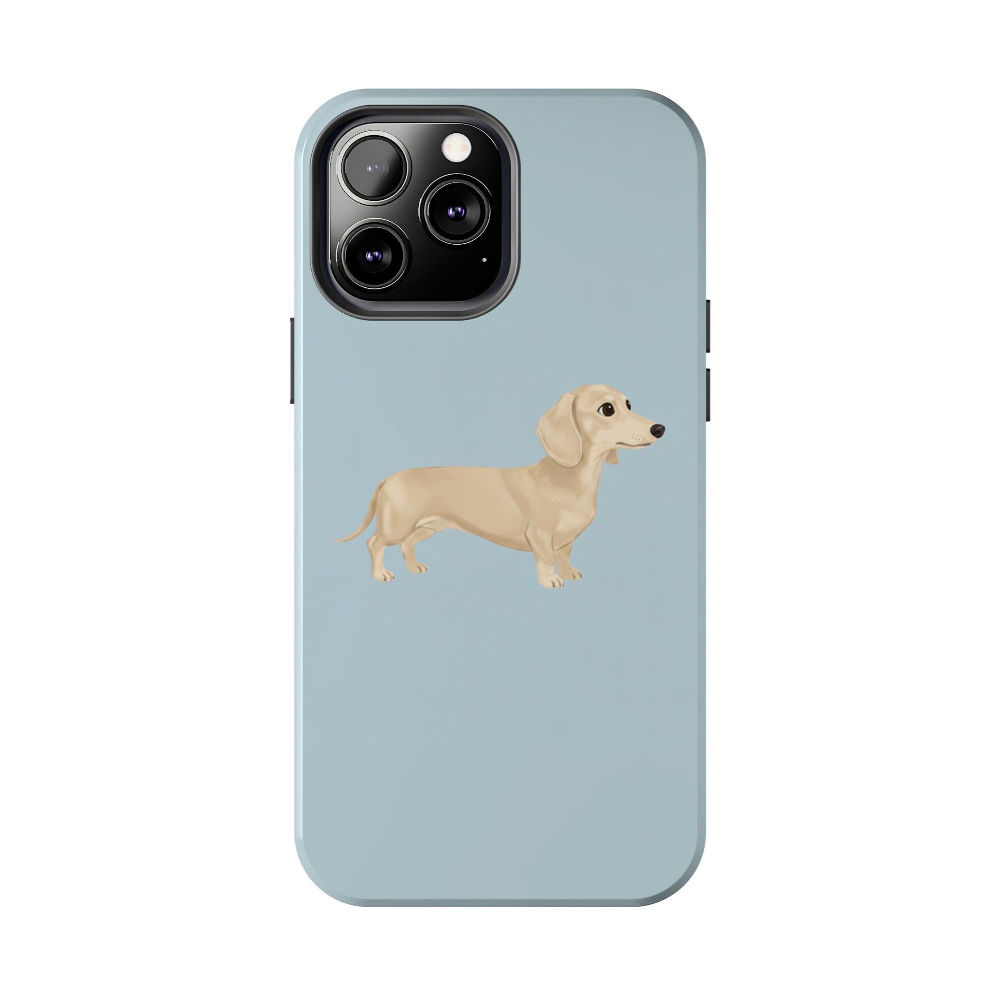 Tough Phone Cases, Dachshund Dog Blue Protective Cover, Strong Phone Shell, Rugged Device Case, Hard Smartphone Sleeve, Resilient Mobile