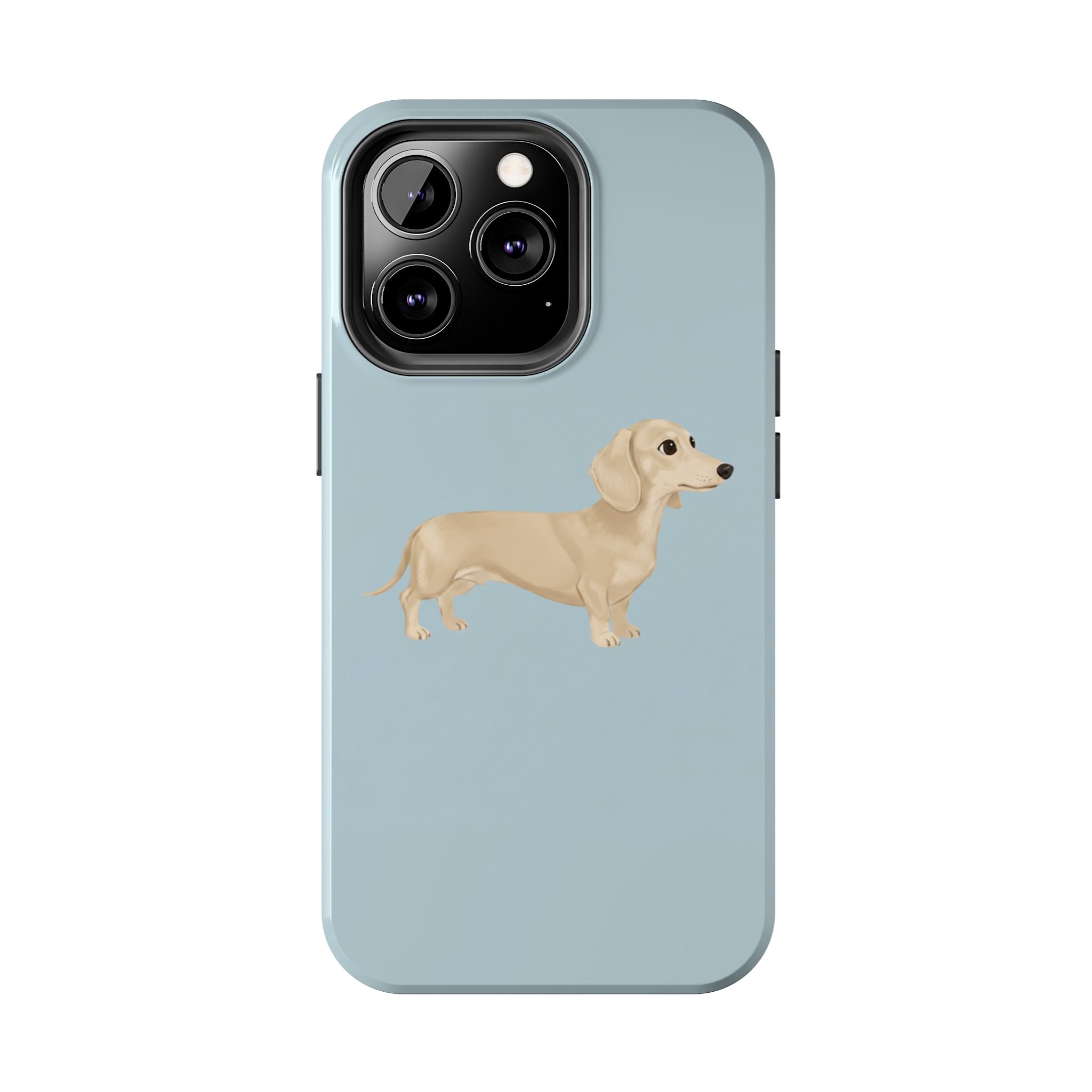 Tough Phone Cases, Dachshund Dog Blue Protective Cover, Strong Phone Shell, Rugged Device Case, Hard Smartphone Sleeve, Resilient Mobile