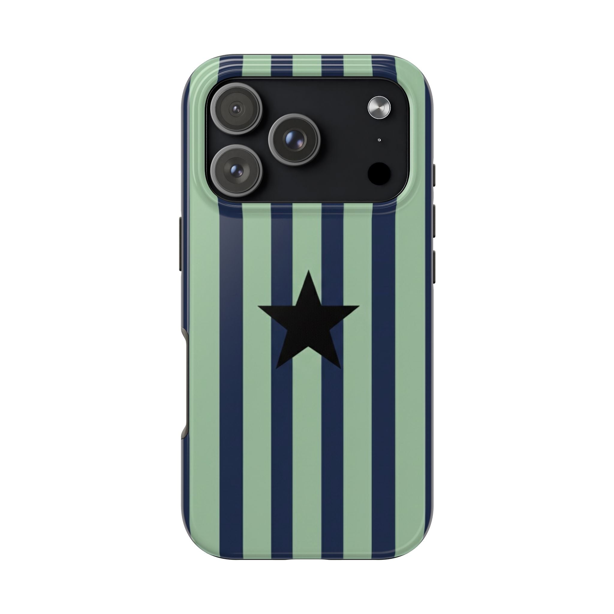 Stylish Tough Phone Cases, Durable Smartphone Covers, Trendy Tech Accessories, Unique Gifts for Teens, Striped Star Design
