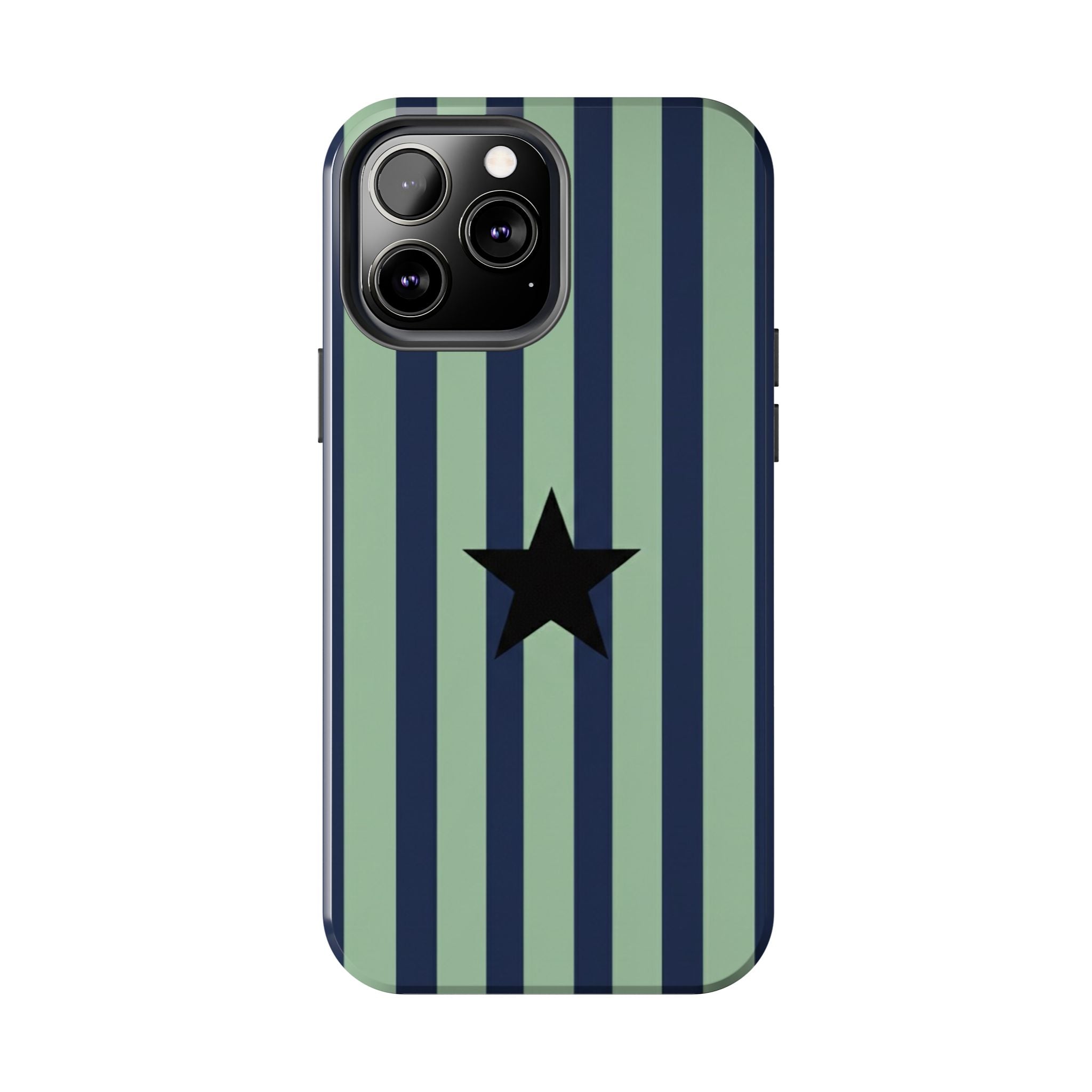 Stylish Tough Phone Cases, Durable Smartphone Covers, Trendy Tech Accessories, Unique Gifts for Teens, Striped Star Design