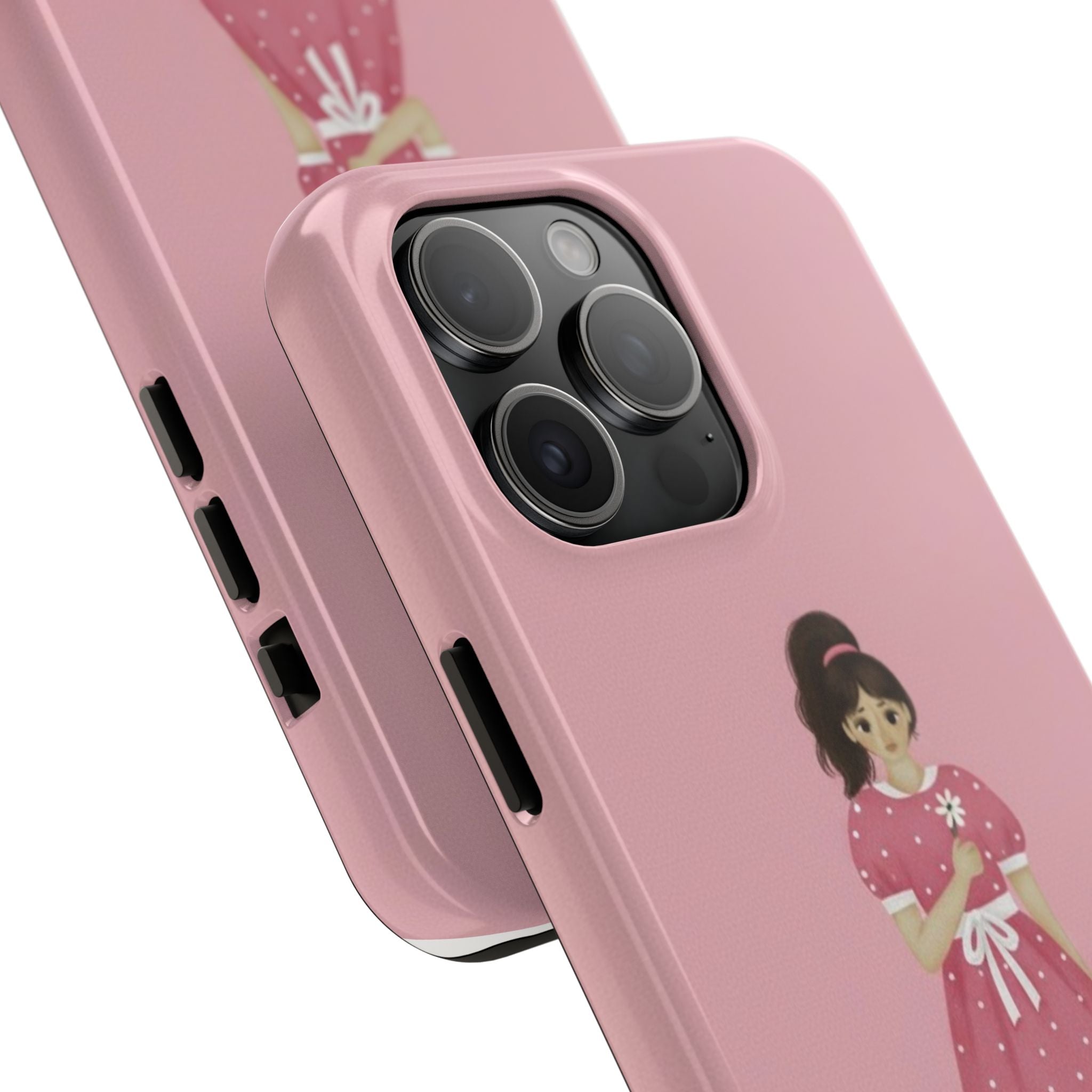 Pink Phone Case, Tough Phone Cases for Women, Cute Vibe, Protective Cover