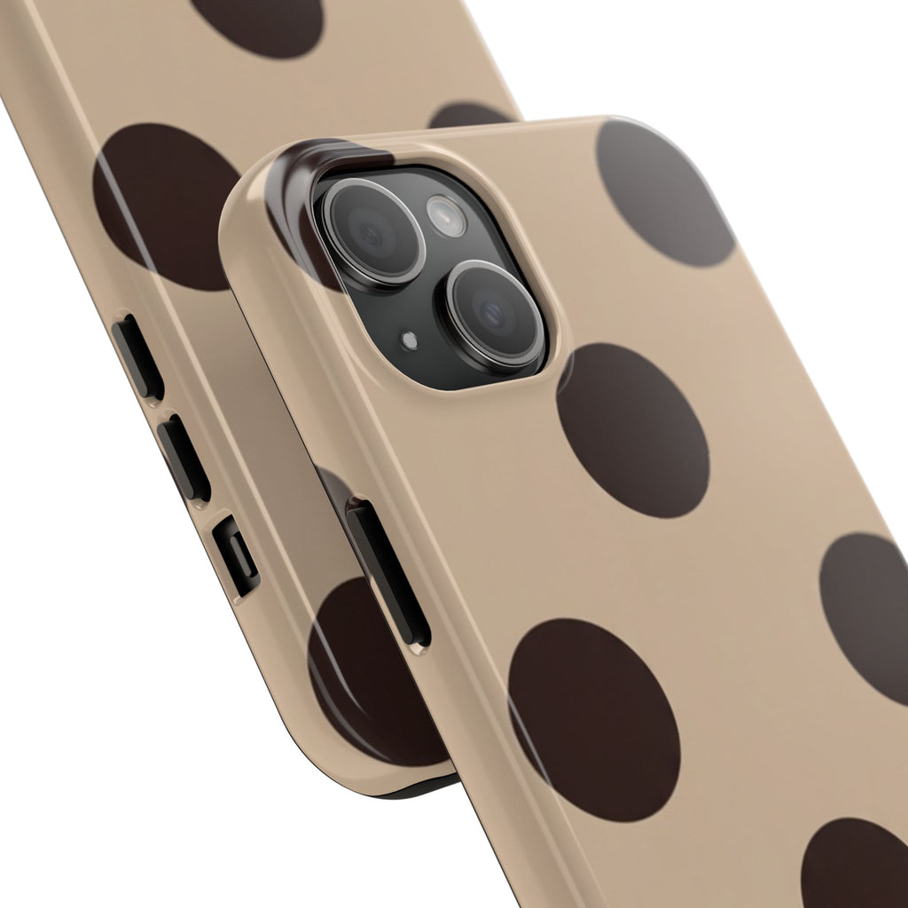 Stylish Polka Dot Phone Case for Trendy Protection, Cute Gift for Her, Phone Accessories, Everyday Fashion, Modern Design