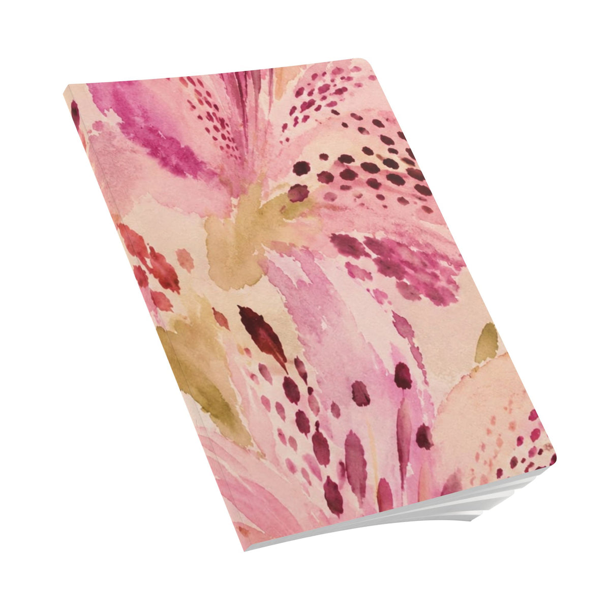 Pink Watercolor Floral Softcover Journal | Floral Notebook