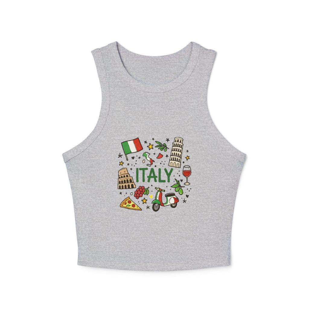 Italy Icons Tank Top | Leaning Tower, Pizza, Vespa, Flag