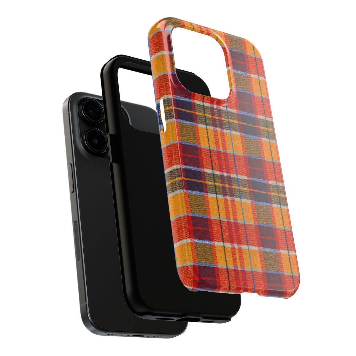 Autumn Plaid Tough Phone Case | Orange Red Yellow Plaid
