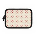 Tiny Red Hearts Laptop Sleeve | Minimal Polka Dot Pattern