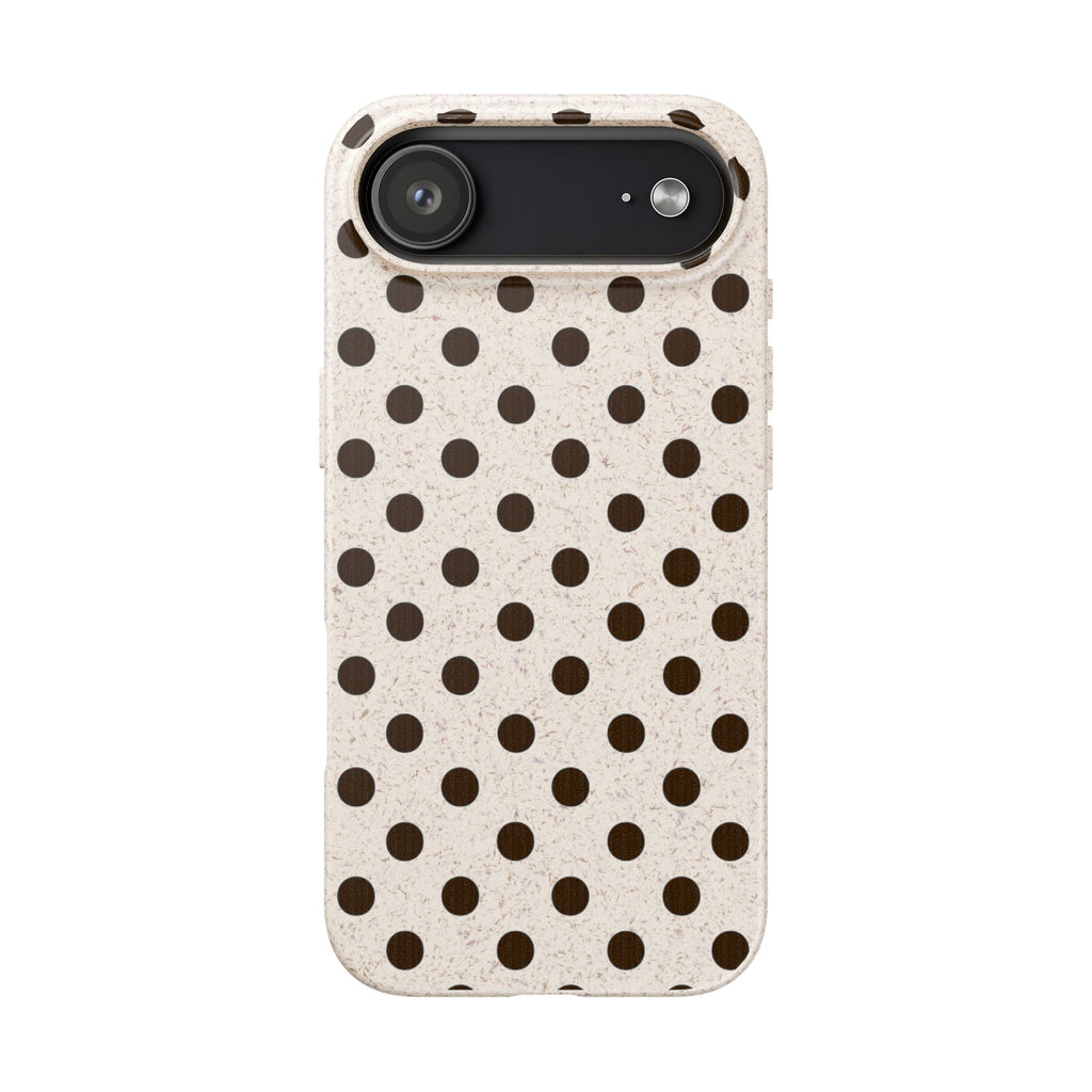 Eco-Friendly Polka Dot Phone Case — Biodegradable Protective Cover