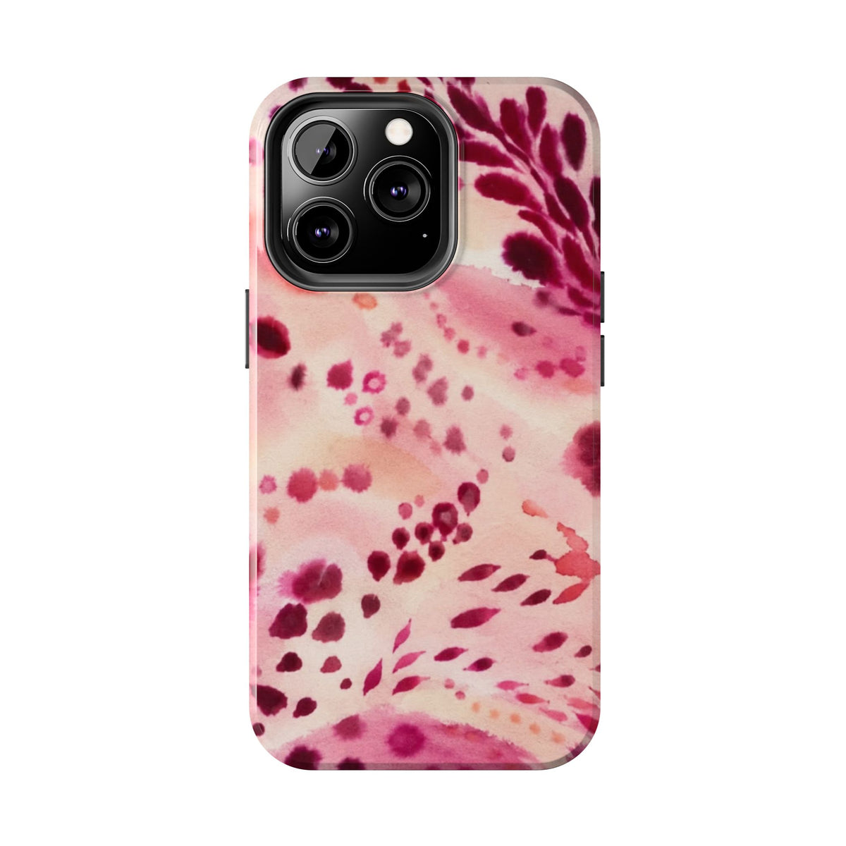 Pink Watercolor Floral Pattern phone case | Tough Phone Cases
