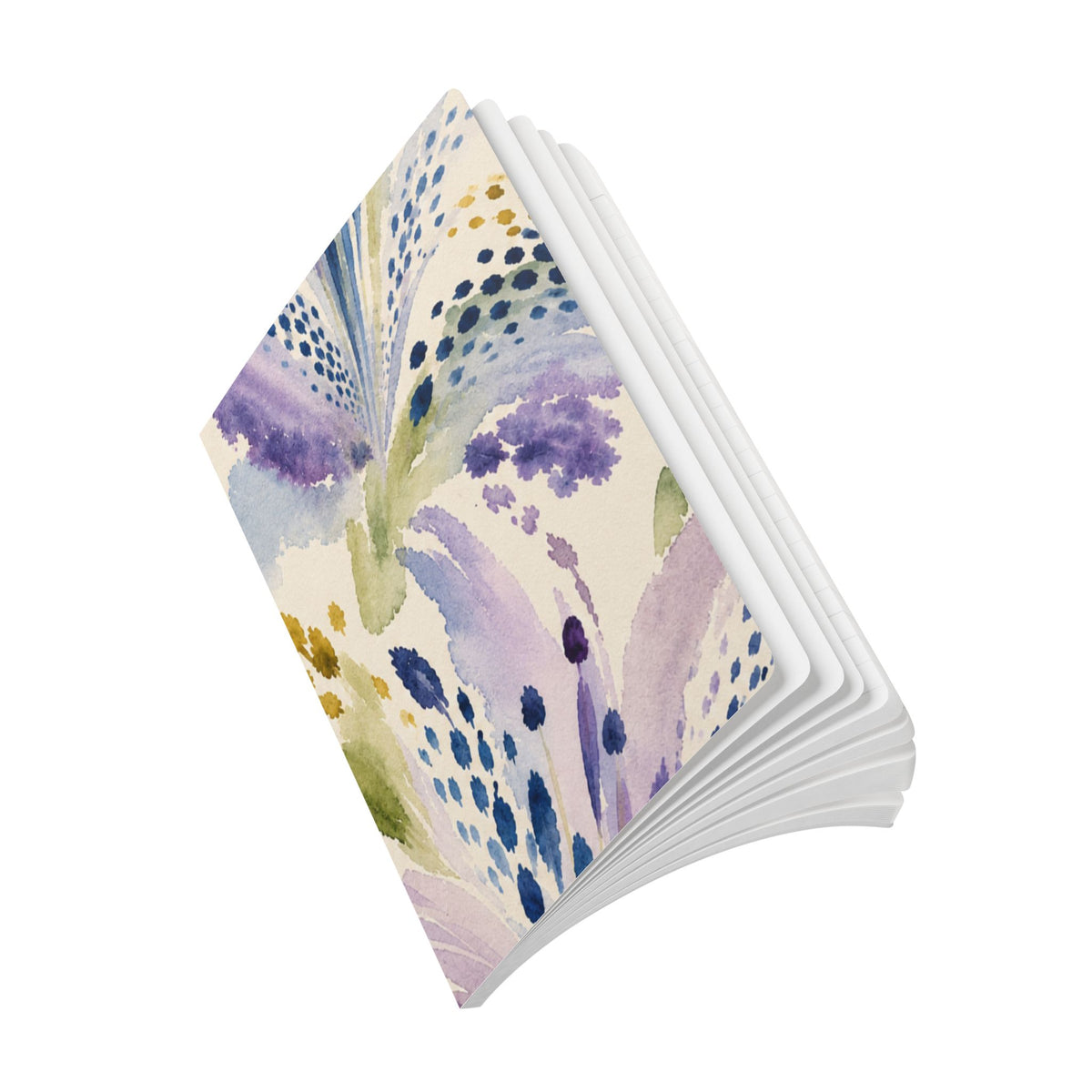 Watercolor Floral Abstract Softcover Journal | Pastel Botanical Notebook