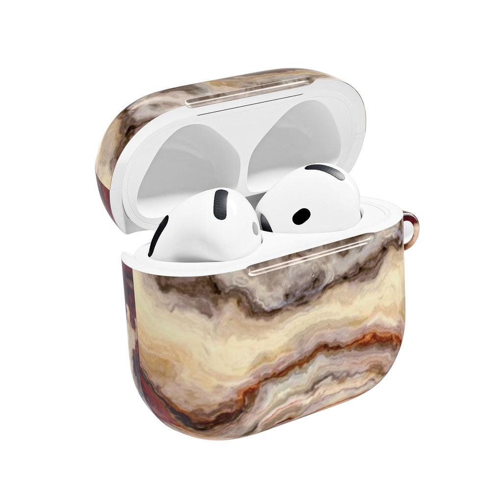Brown Marble Pattern AirPod Case