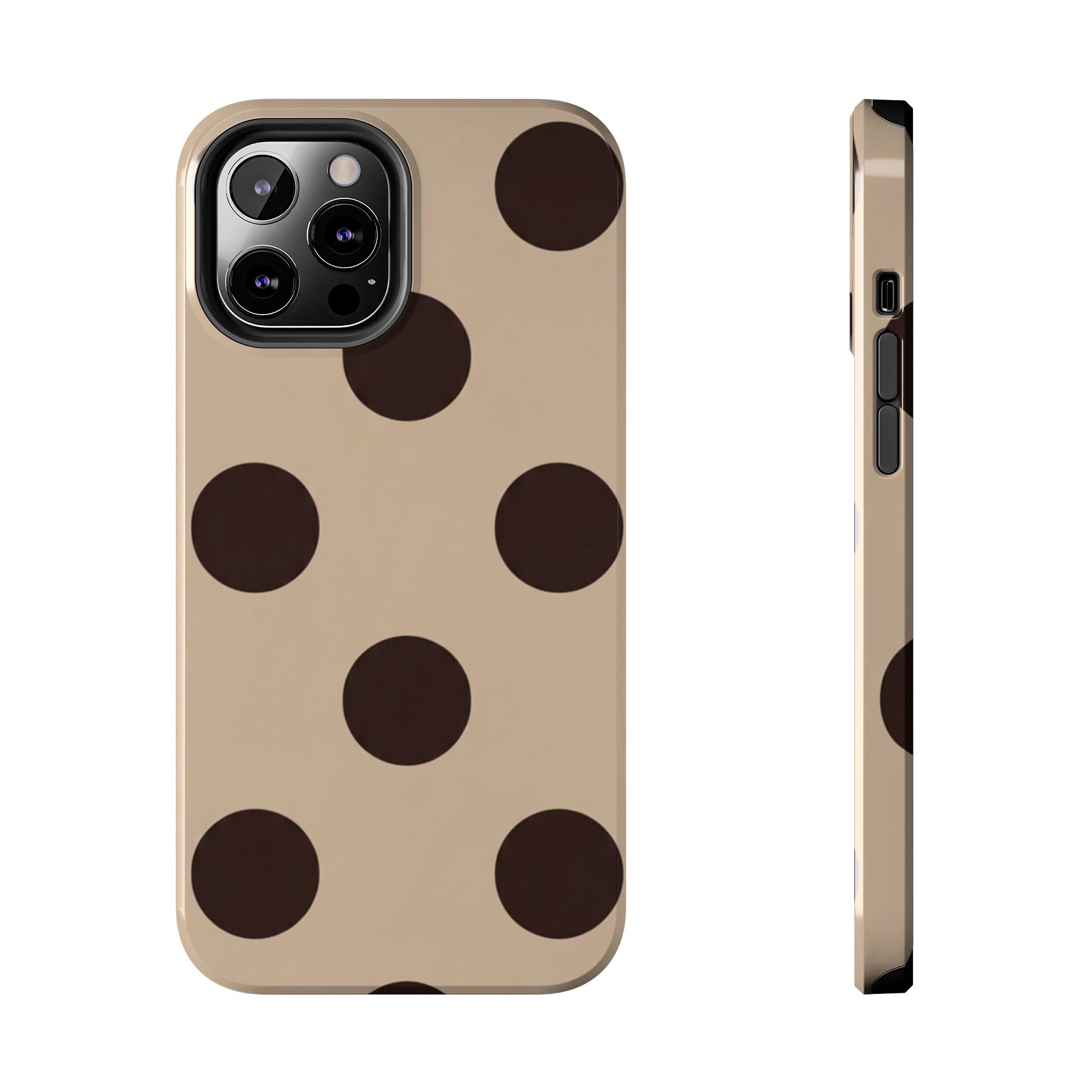 Stylish Polka Dot Phone Case for Trendy Protection, Cute Gift for Her, Phone Accessories, Everyday Fashion, Modern Design