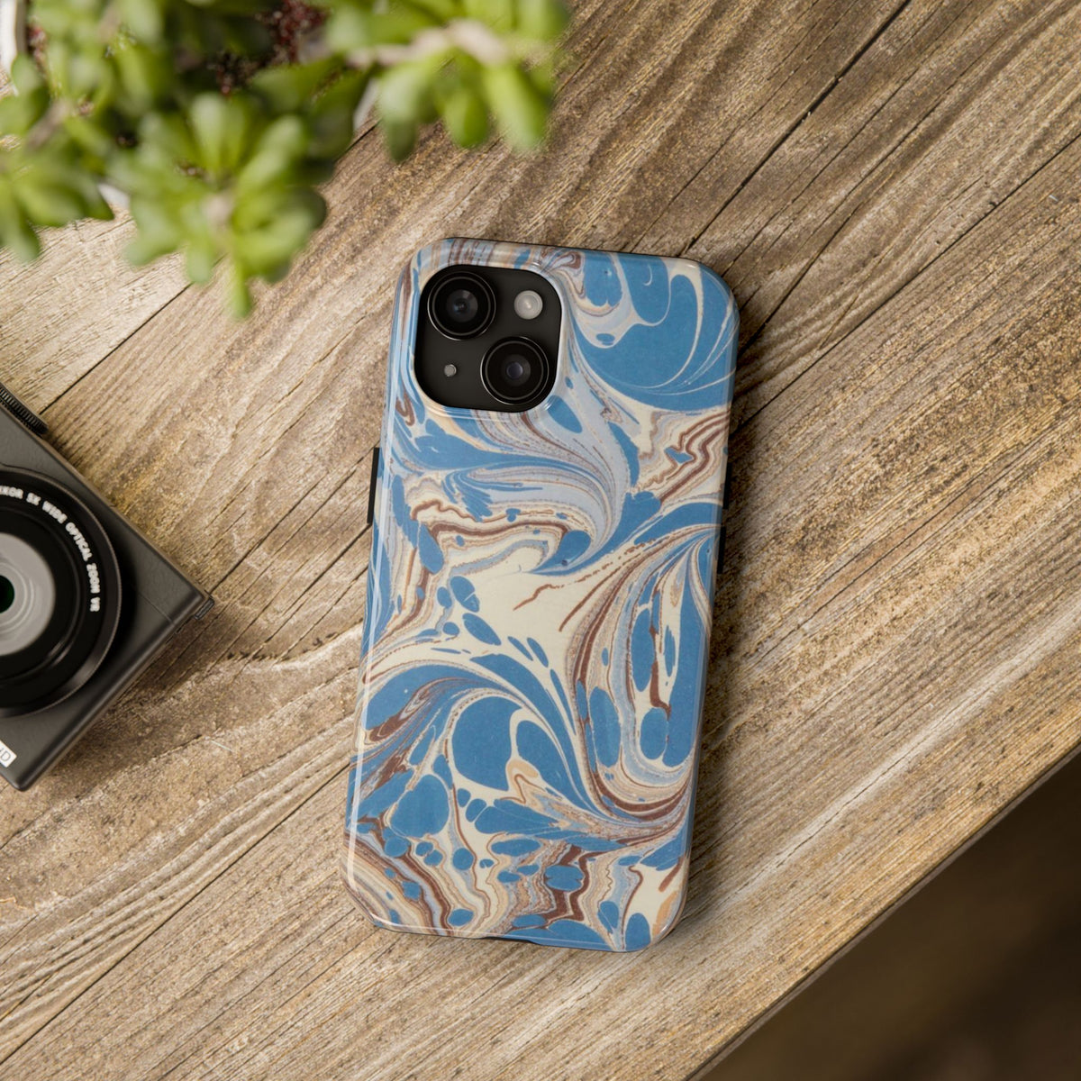 Blue Marble Swirl Phone Case