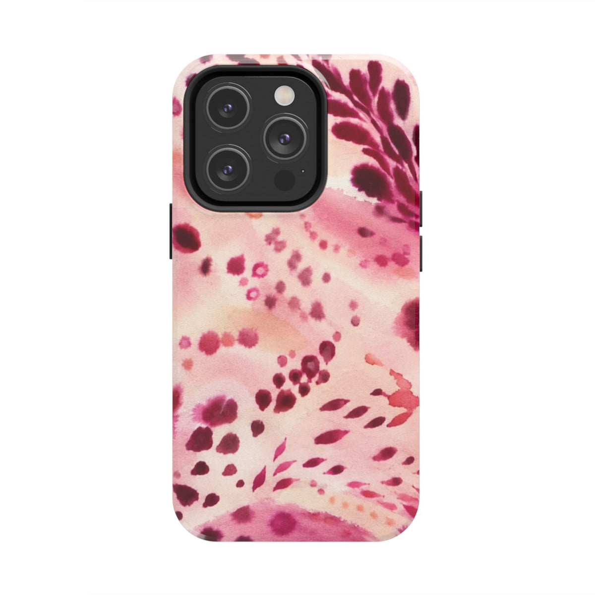 Pink Watercolor Floral Pattern phone case | Tough Phone Cases