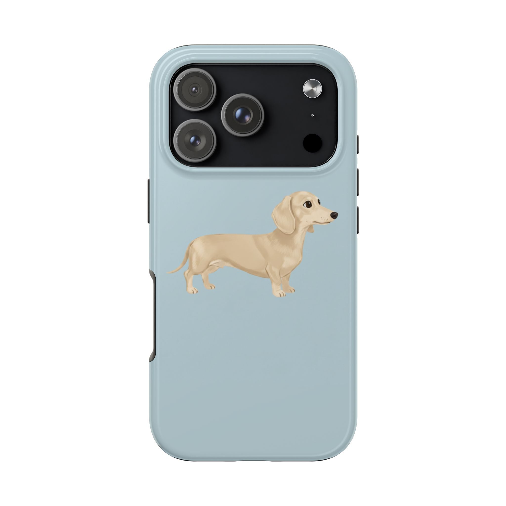 Tough Phone Cases, Dachshund Dog Blue Protective Cover, Strong Phone Shell, Rugged Device Case, Hard Smartphone Sleeve, Resilient Mobile