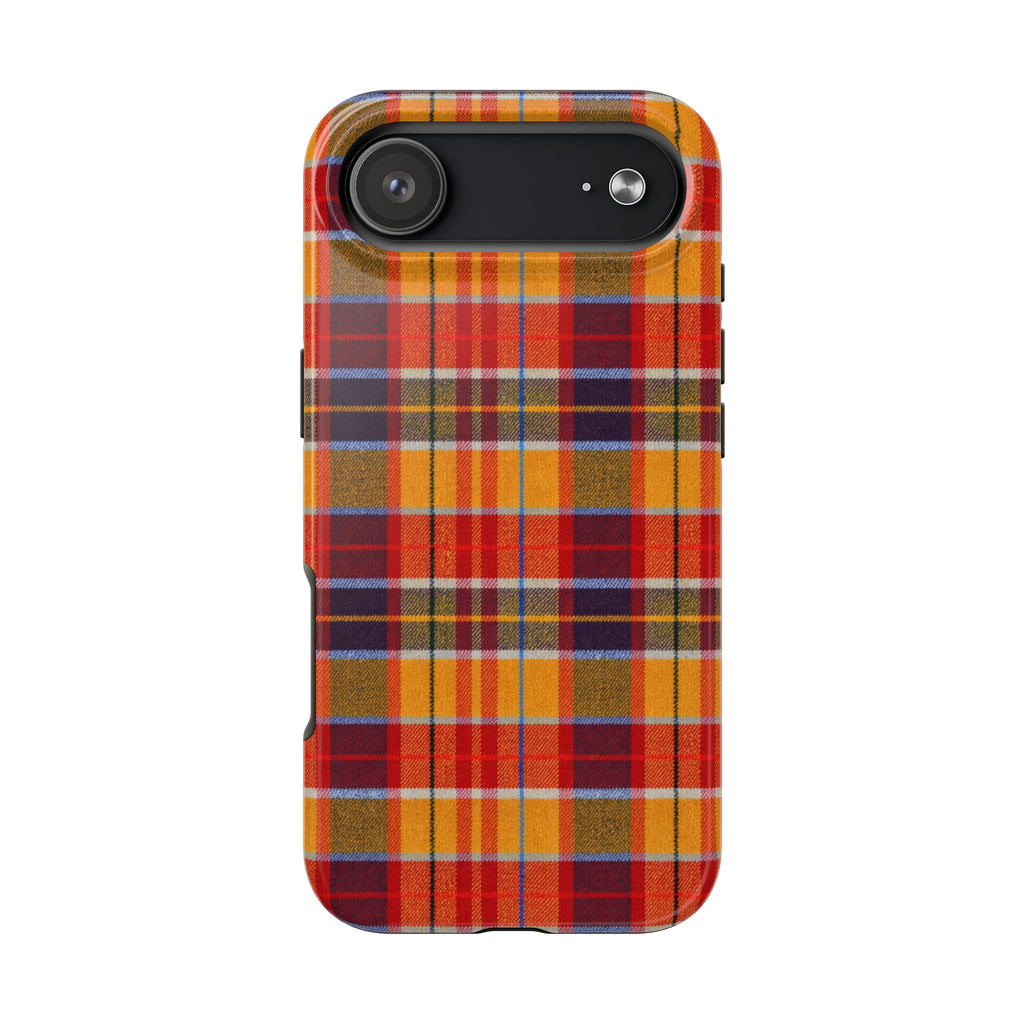 Autumn Plaid Tough Phone Case | Orange Red Yellow Plaid