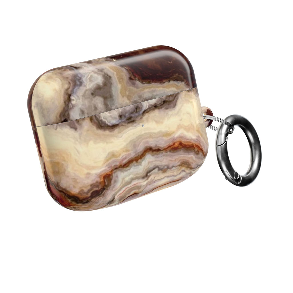 Brown Marble Pattern AirPod Case