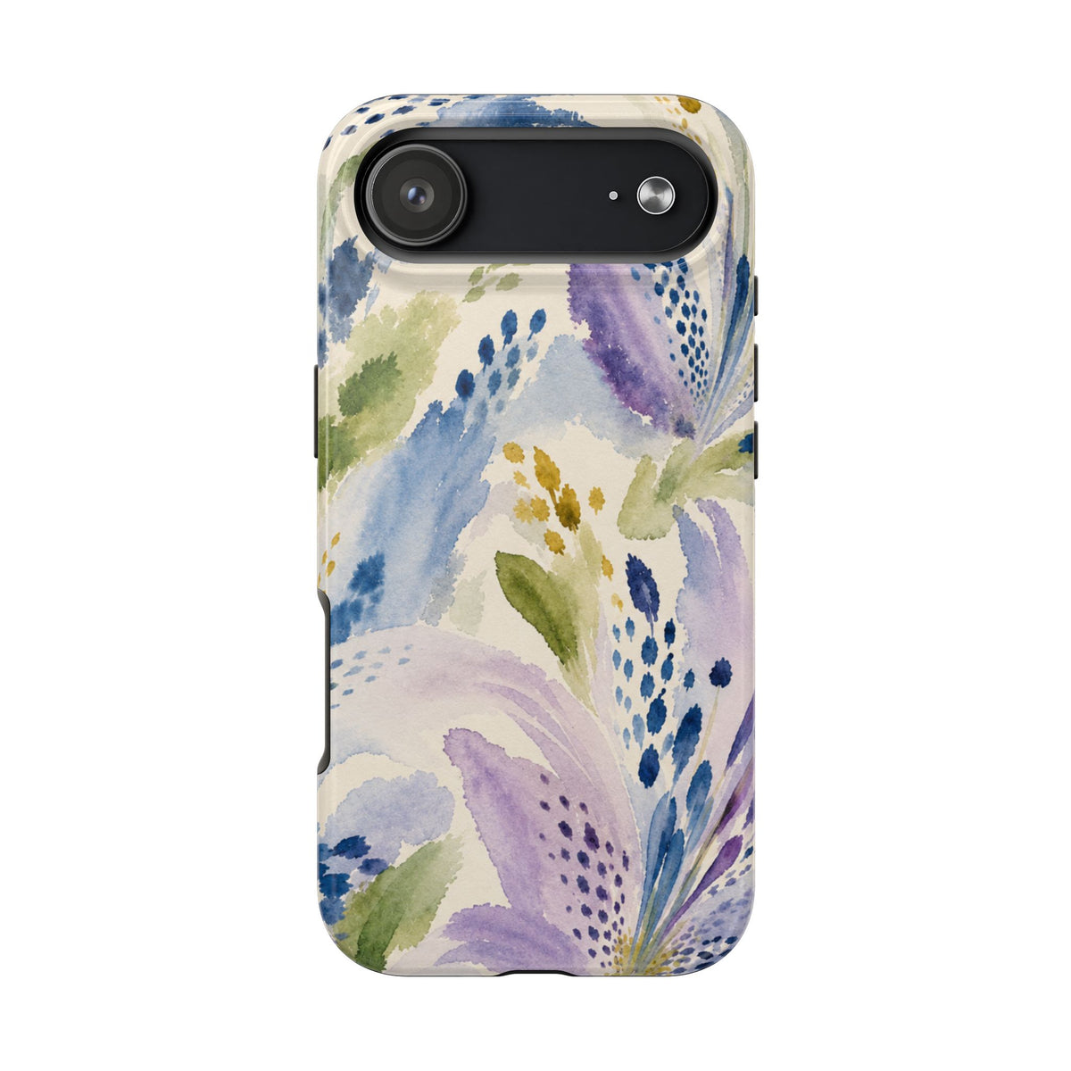 Watercolor Lavender Blue Botanical Tough Phone Case | Floral iPhone 17 Case