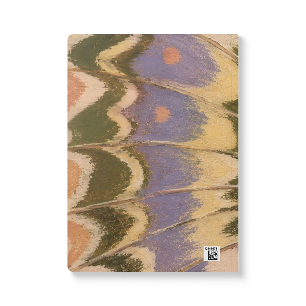 Abstract Marbled Feather Pattern Journal 5.75x8 Softcover Notebook | Pocket Sketchbook