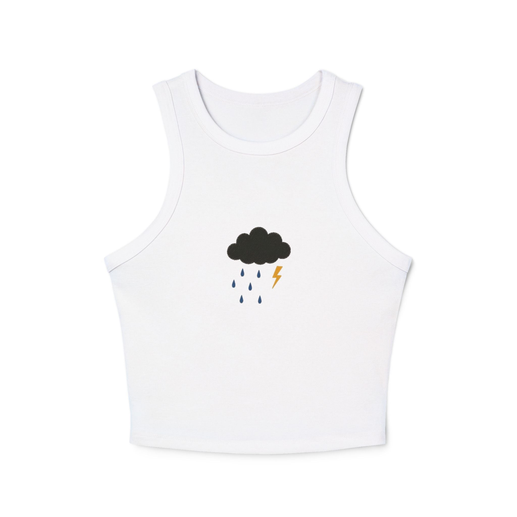 Rain Cloud Lightning Tank Top | Mini Storm Graphic