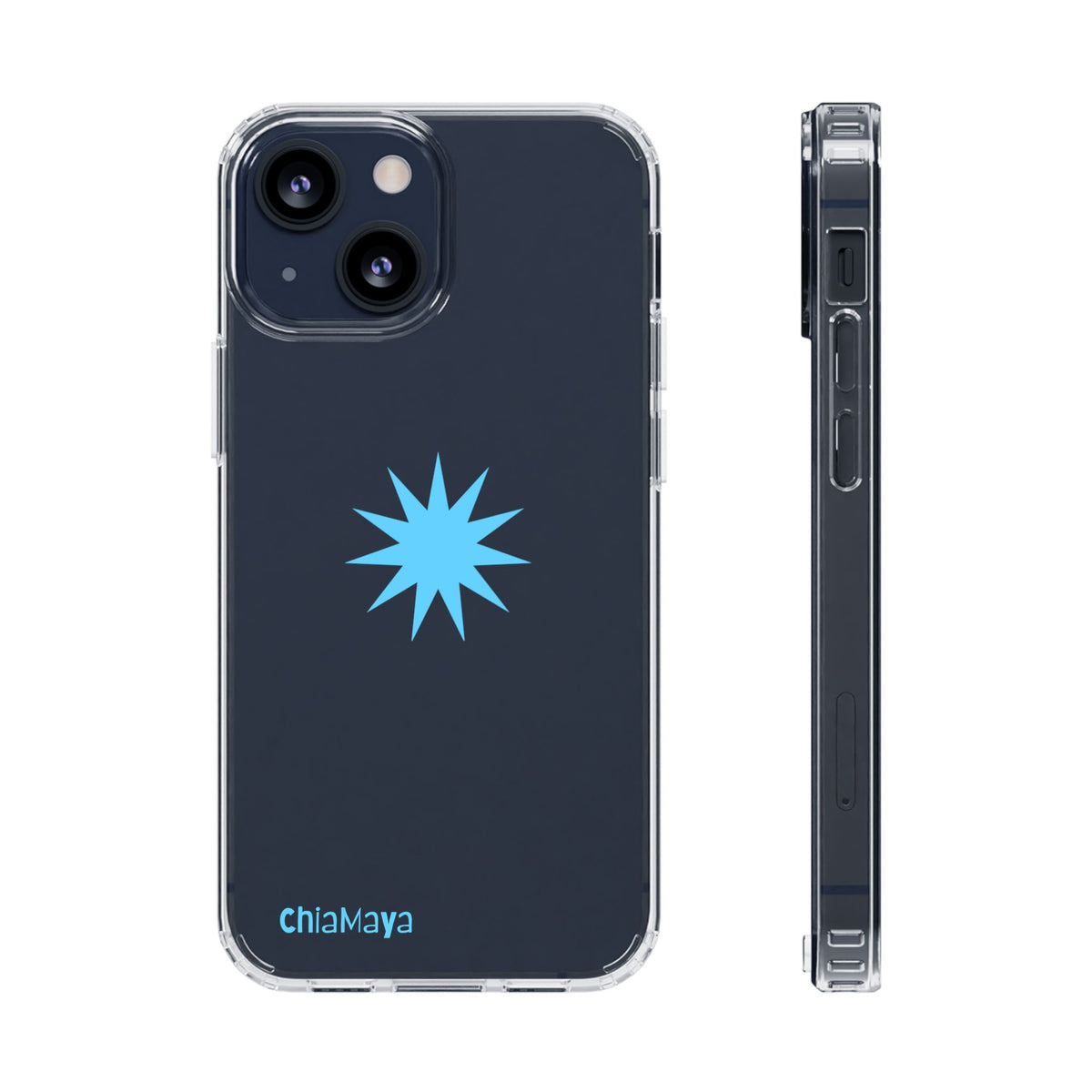 Clear blue star Phone Case