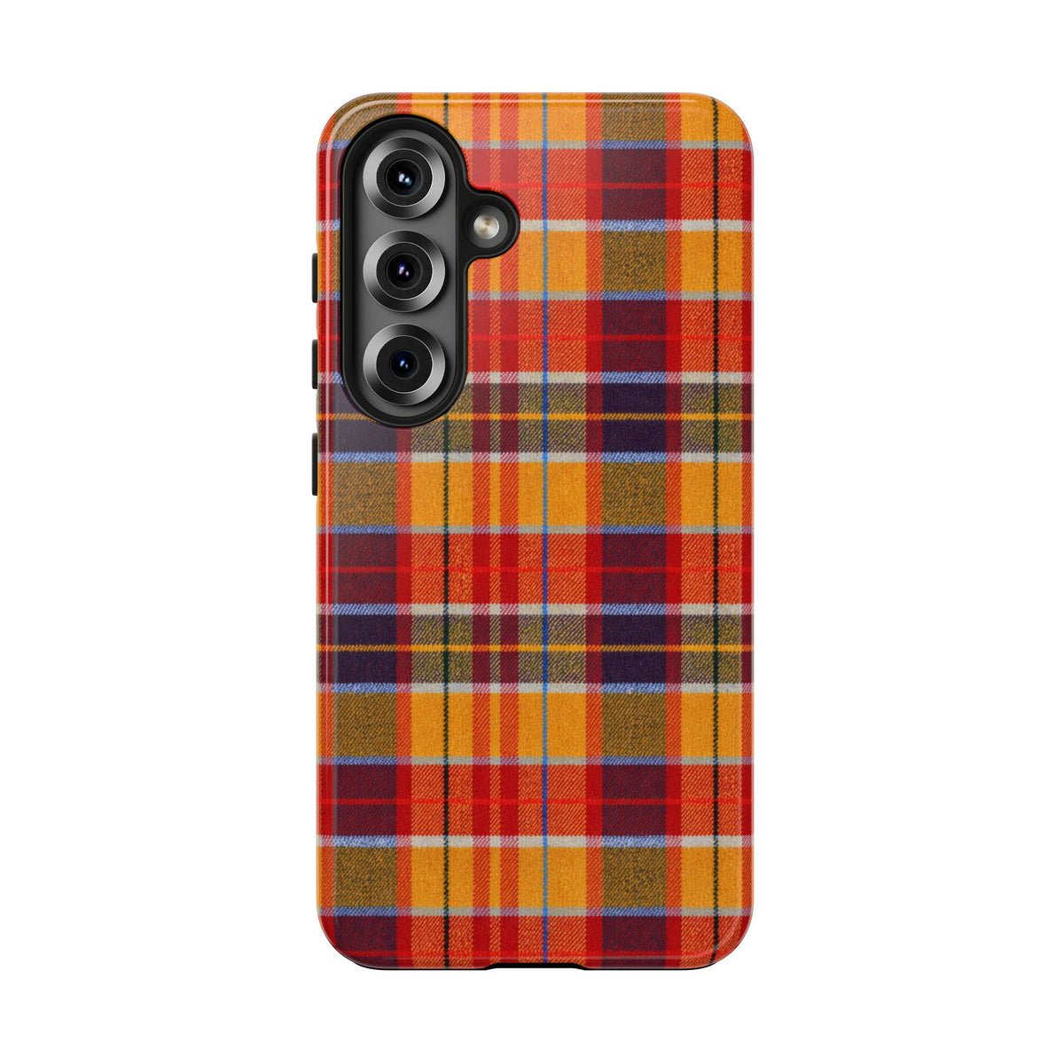 Autumn Plaid Tough Phone Case | Orange Red Yellow Plaid