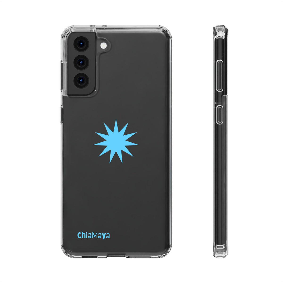 Clear blue star Phone Case
