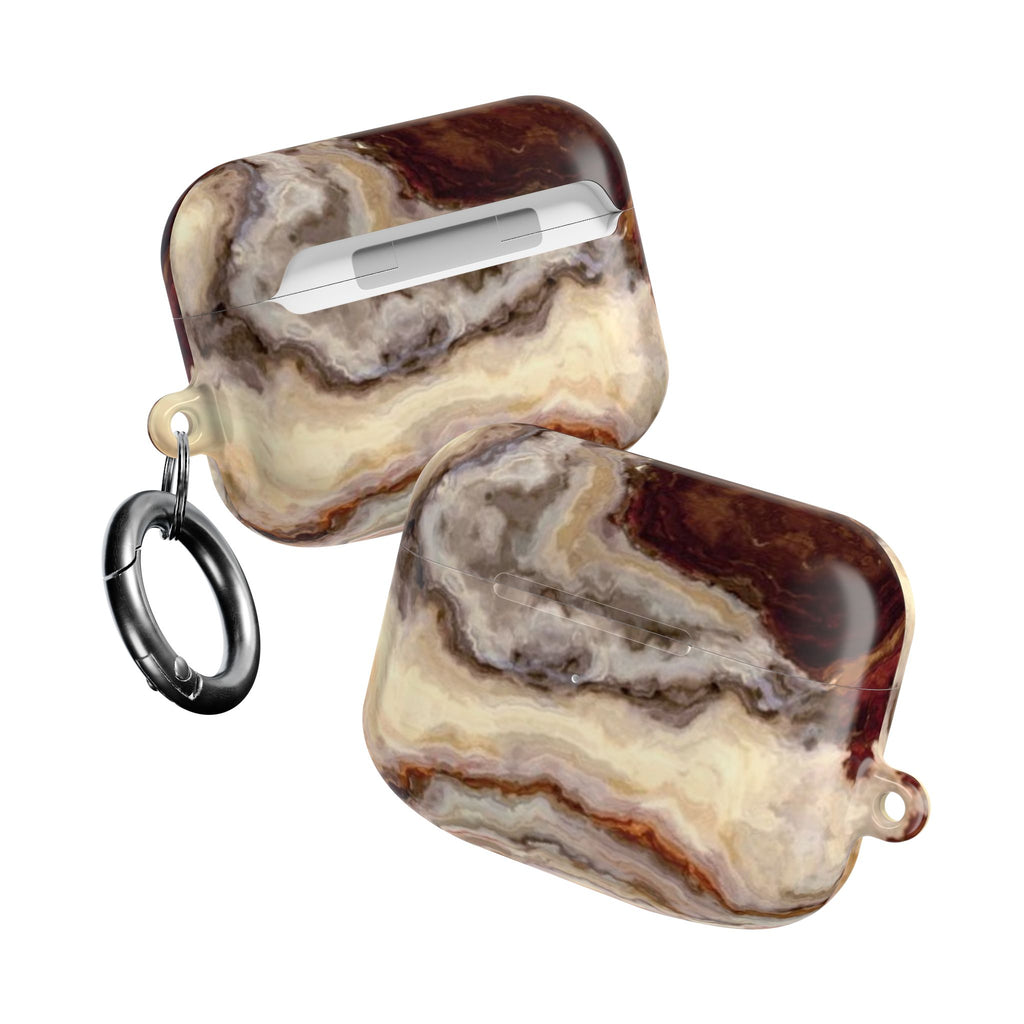 Brown Marble Pattern AirPod Case