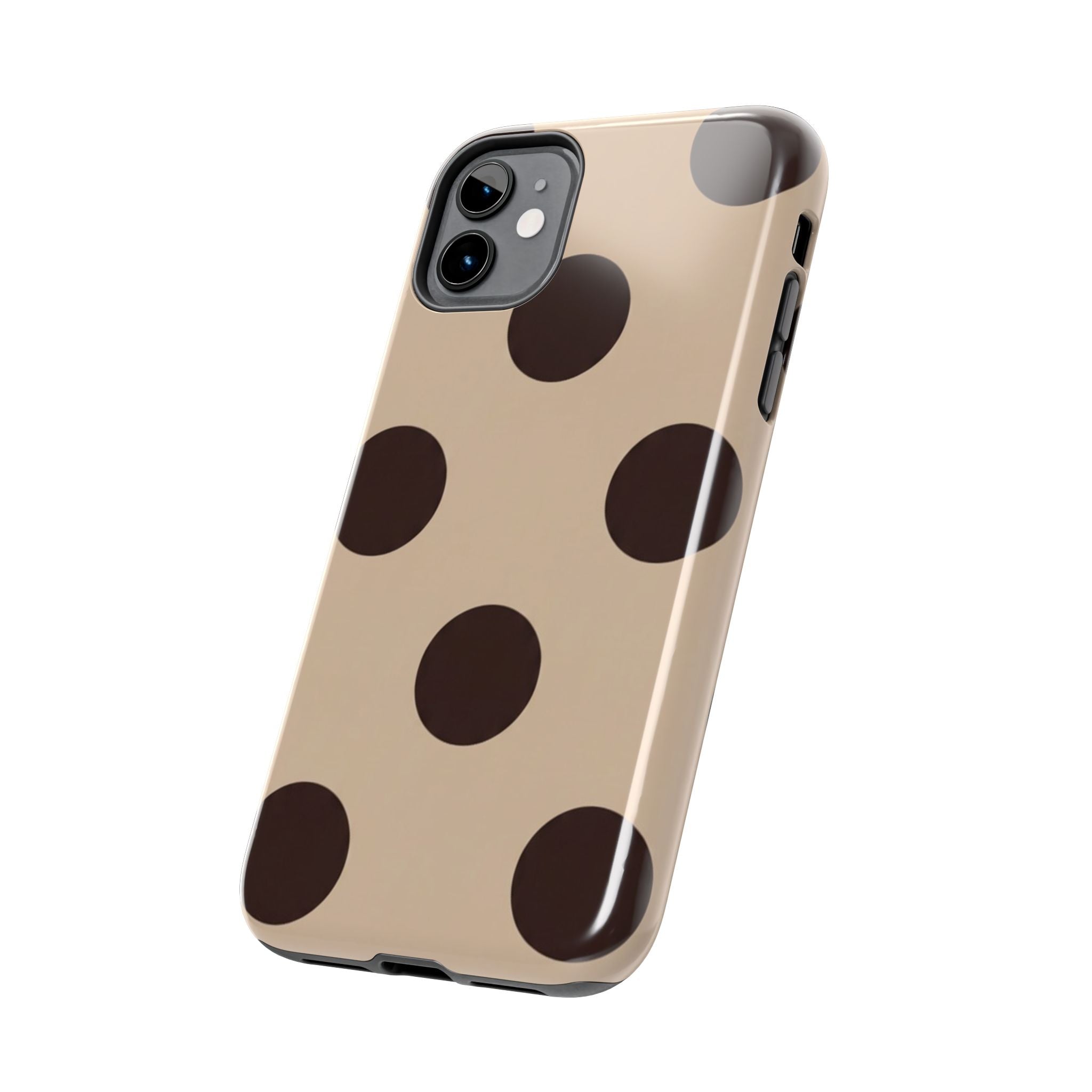 Stylish Polka Dot Phone Case for Trendy Protection, Cute Gift for Her, Phone Accessories, Everyday Fashion, Modern Design