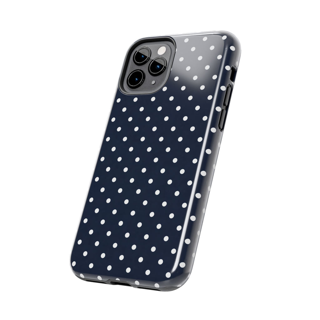 Navy Polka Dot Phone Case