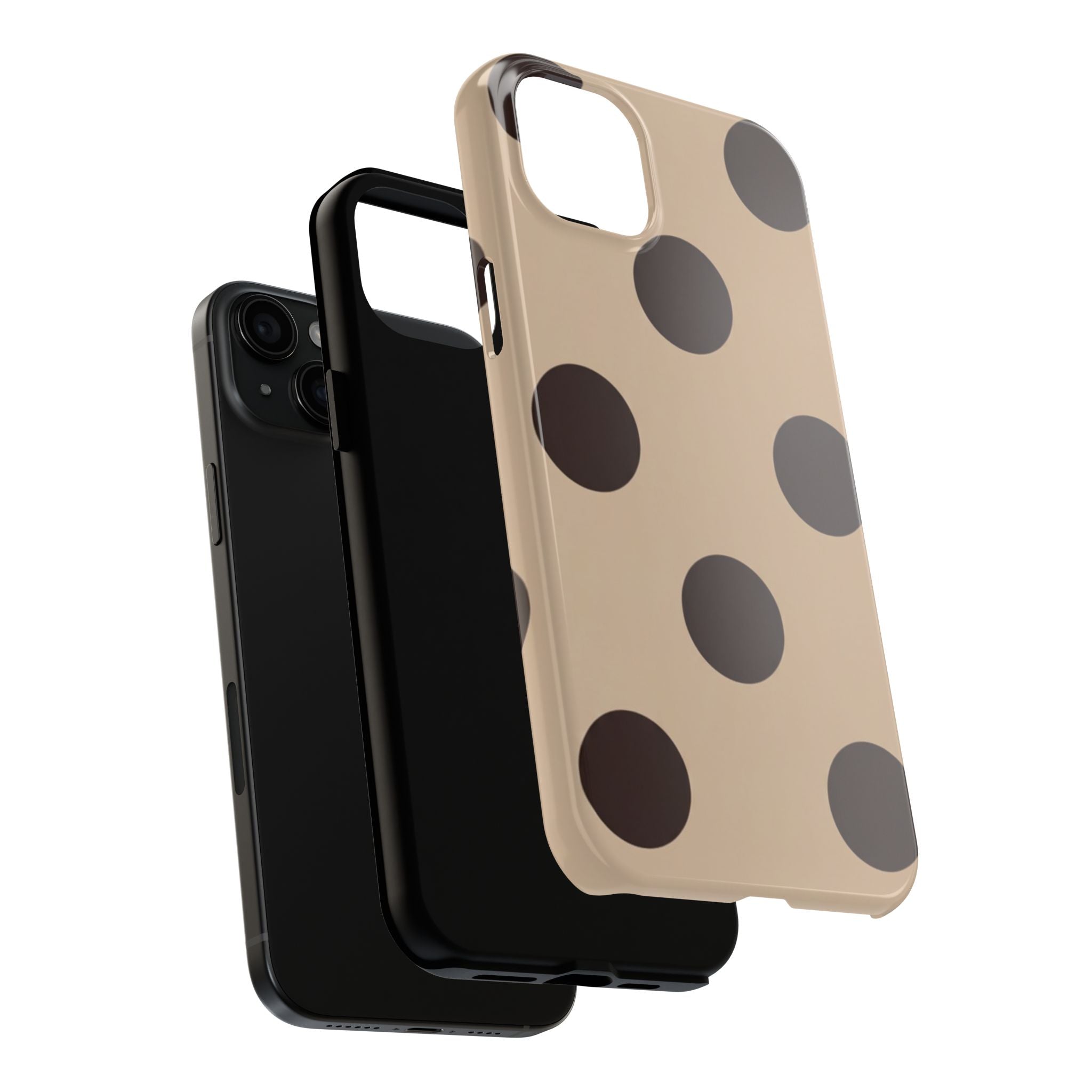 Stylish Polka Dot Phone Case for Trendy Protection, Cute Gift for Her, Phone Accessories, Everyday Fashion, Modern Design