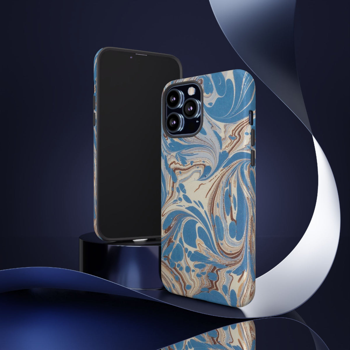 Blue Marble Swirl Phone Case