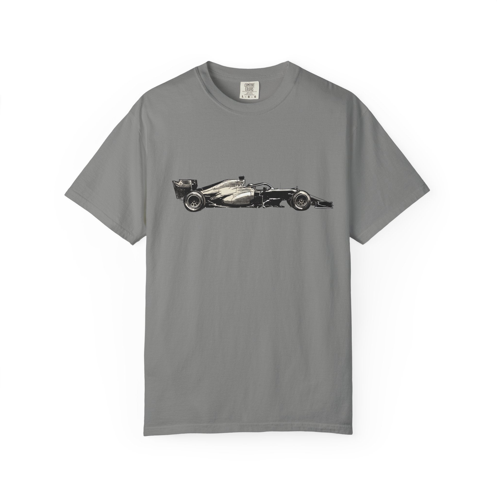 Vintage F1 Car Unisex Garment-Dyed T-shirt, Racing Tee, Motorsport Shirt, Race Car Lover Gift, Car Enthusiast Top