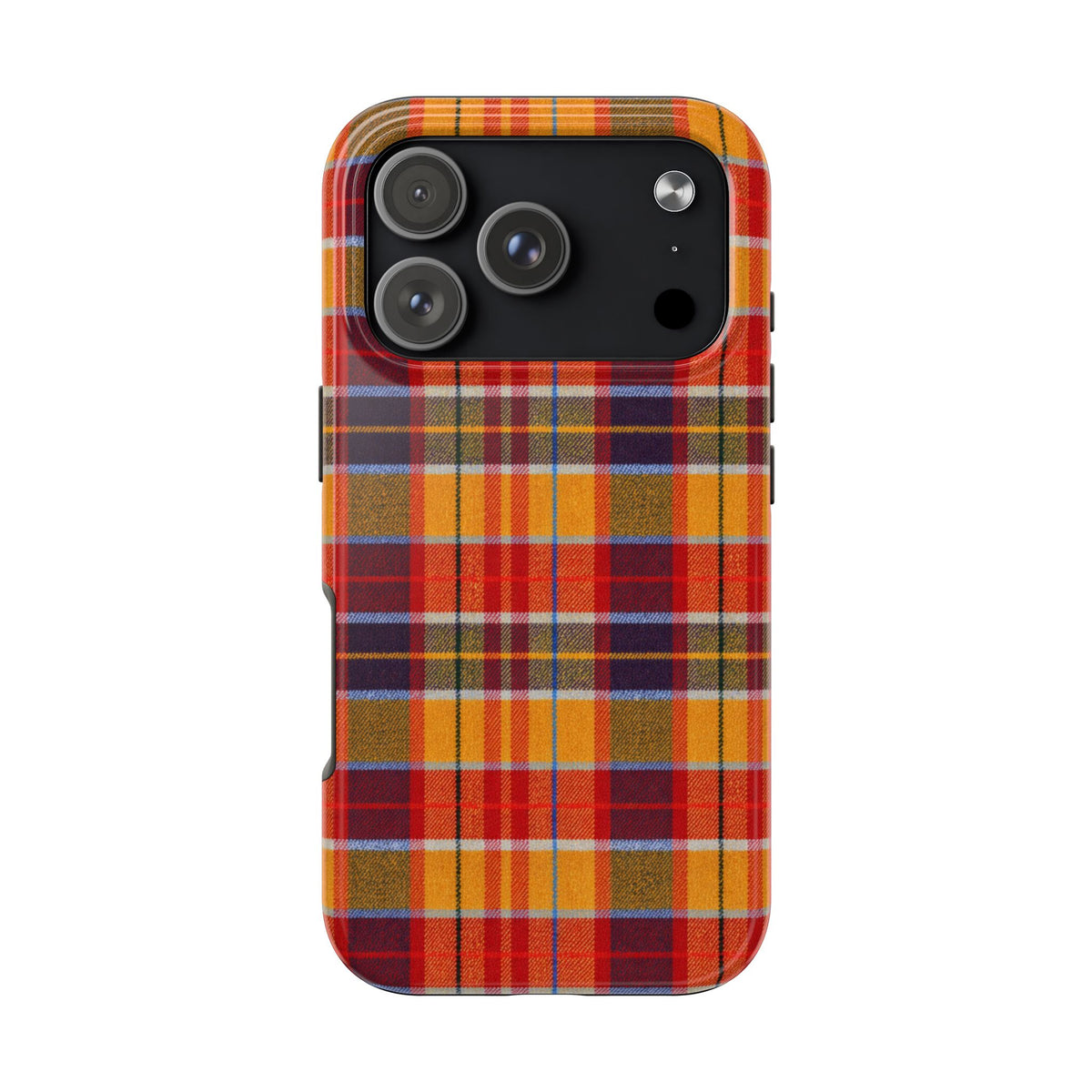 Autumn Plaid Tough Phone Case | Orange Red Yellow Plaid