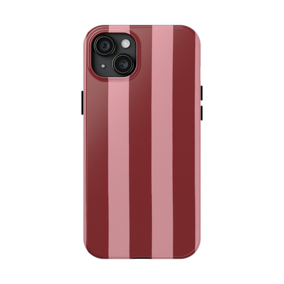 Striped Burgundy & Blush Phone Case