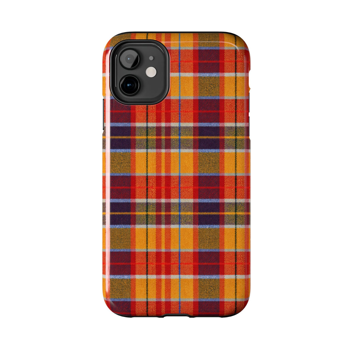 Autumn Plaid Tough Phone Case | Orange Red Yellow Plaid