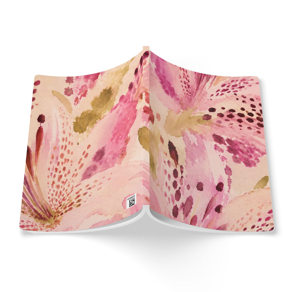 Pink Watercolor Floral Softcover Journal | Floral Notebook