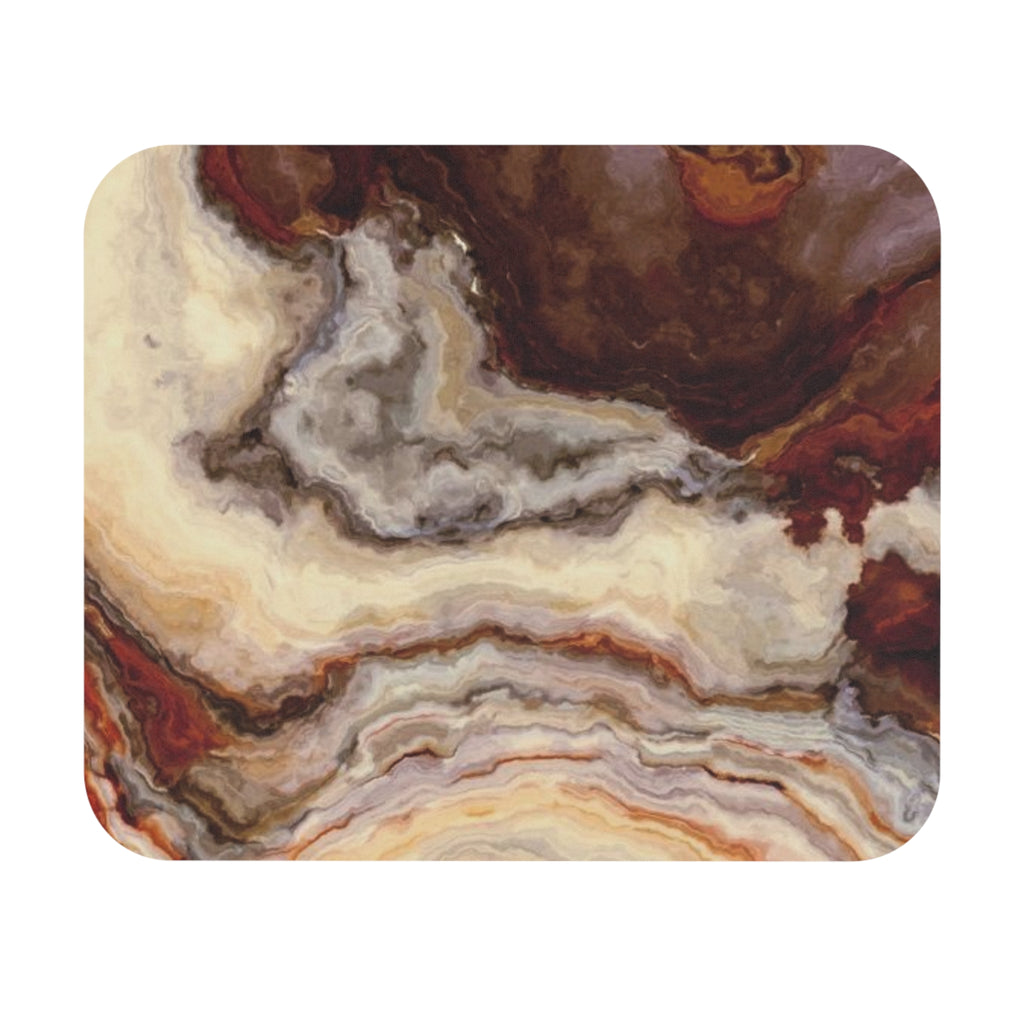 Brown Marble Swirl Mouse Pad