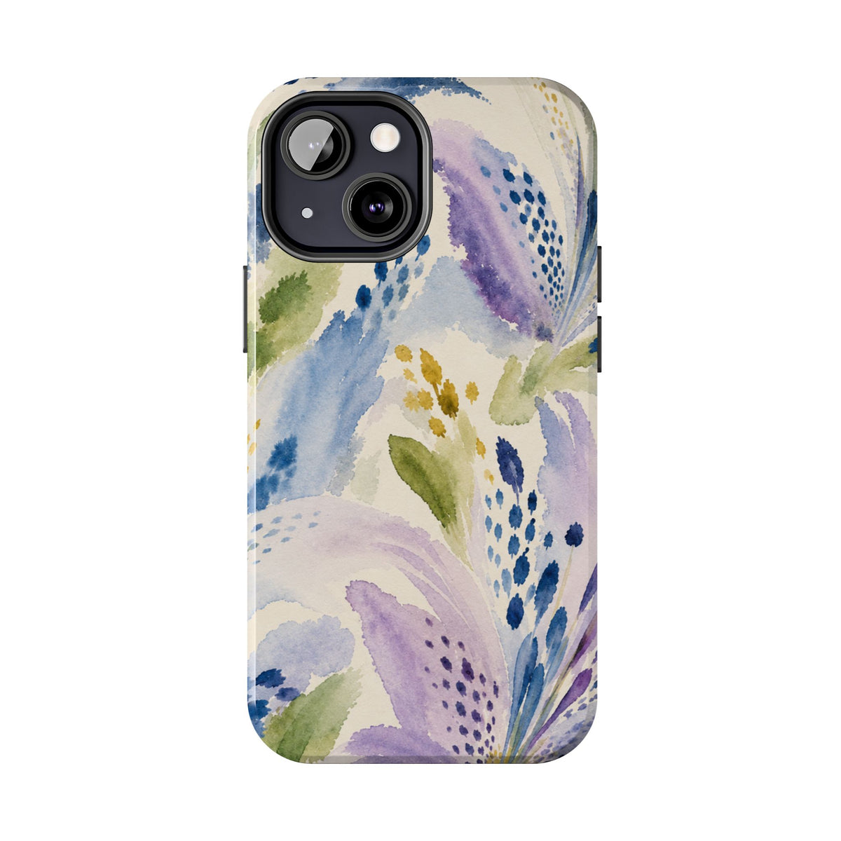 Watercolor Lavender Blue Botanical Tough Phone Case | Floral iPhone 17 Case