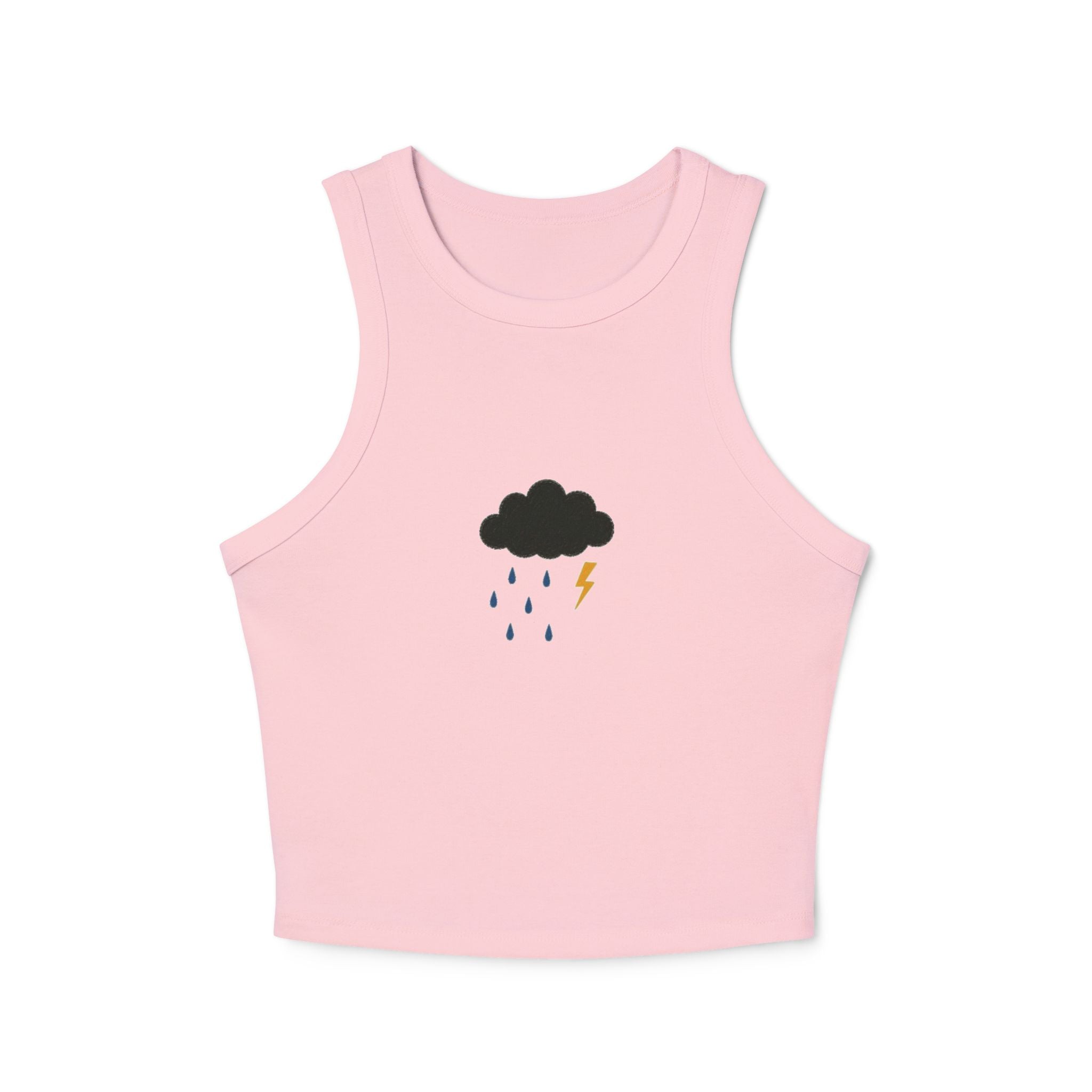 Rain Cloud Lightning Tank Top | Mini Storm Graphic